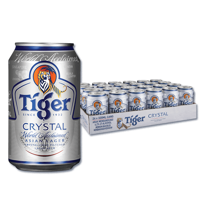 TIGER BEER CRYSTAL 320 ML x 24 CAN PACK