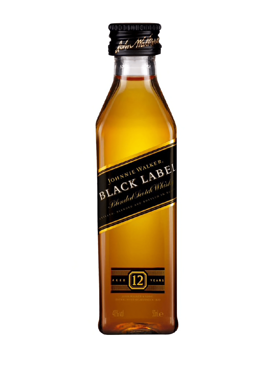 JOHNNIE WALKER BLACK LABEL 12 YEAR 50 ML